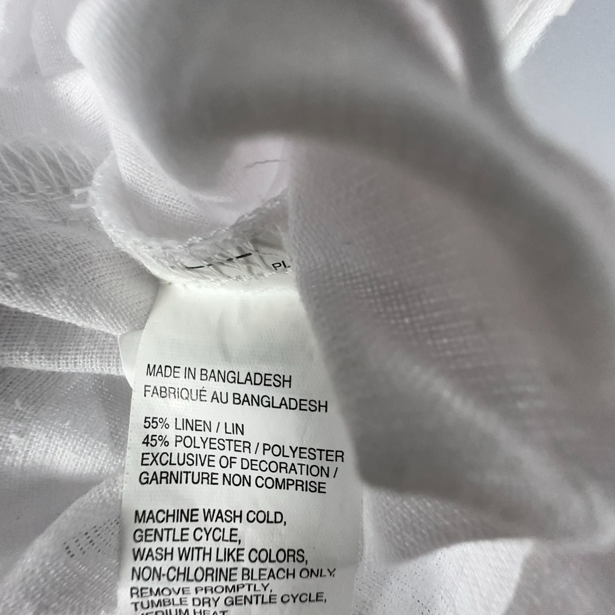 Izod Button-Down Shirt Mens XXL White Linen Blend Short Sleeve Was $50