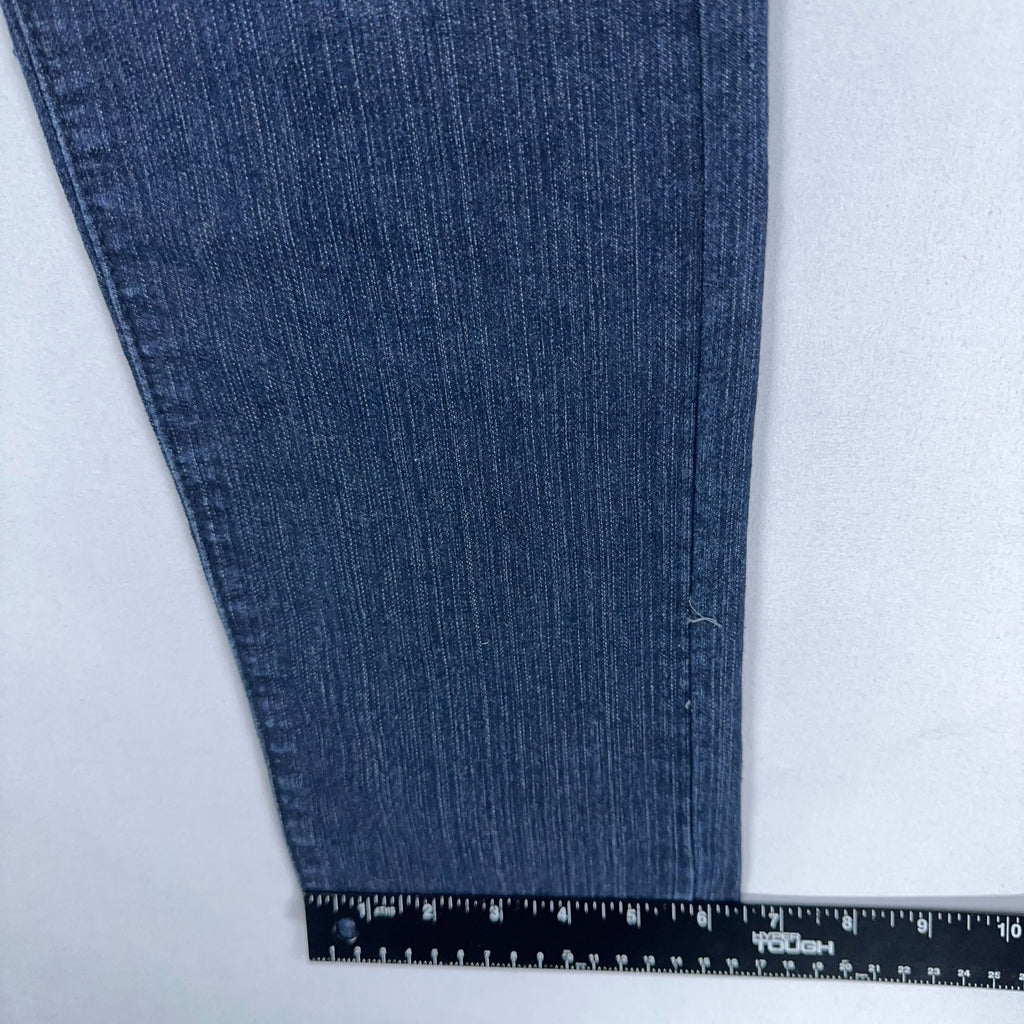 Wave Jeans Skinny Mid-Rise Womens Size 11/12 Blue Dark Wash Stretch