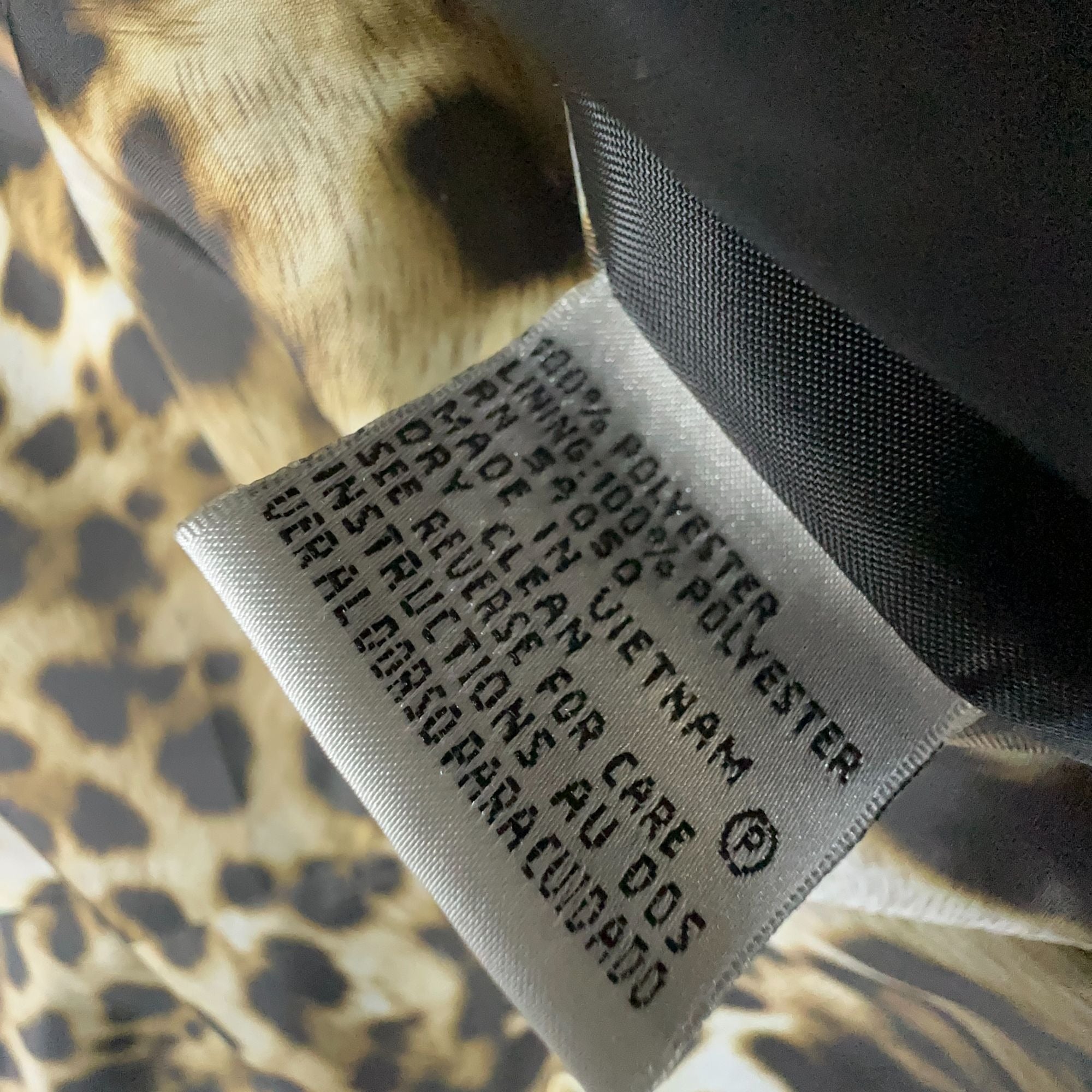 Le Suit Blazer Jacket Womens Size 12 Gray Leopard Print Lining Notched Collar