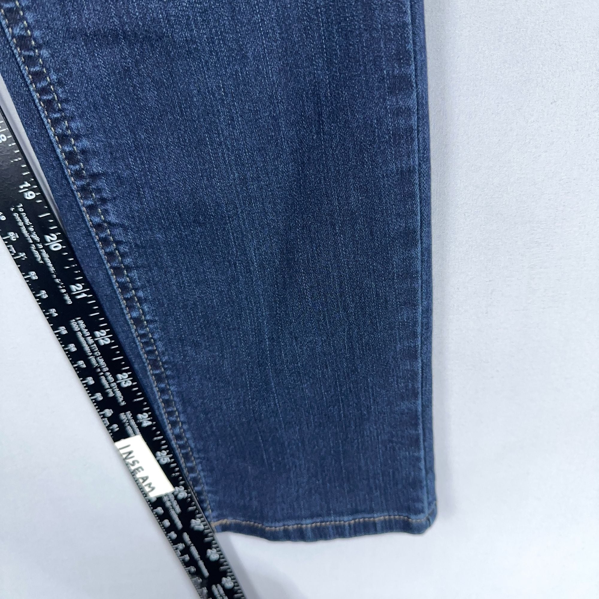 Riders By Lee Jeans Womens Size 14 Skinny Mid Rise Blue Dark Wash