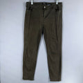 Buffalo David Bitton Vale Skinny Jeans Mid-Rise Womens Size 14/34 Green Stretch