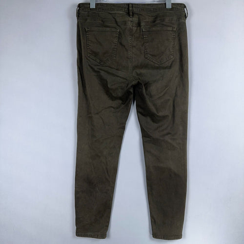 Buffalo David Bitton Vale Skinny Jeans Mid-Rise Womens Size 14/34 Green Stretch