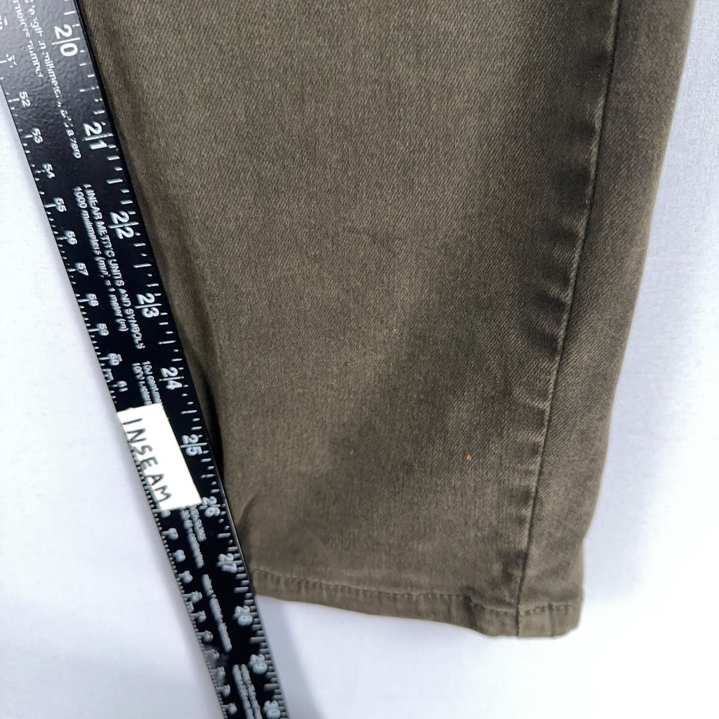 Buffalo David Bitton Vale Skinny Jeans Mid-Rise Womens Size 14/34 Green Stretch