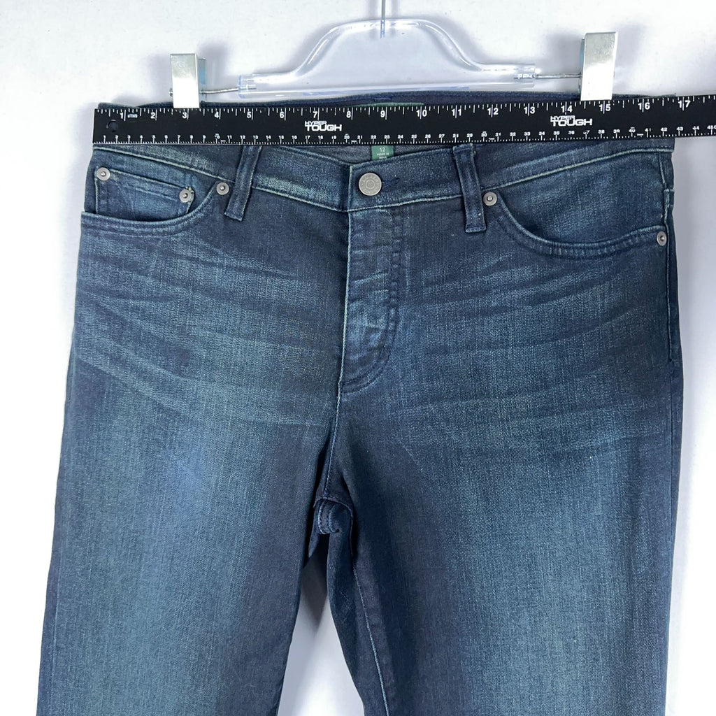 Lauren Ralph Lauren Jeans Size 12 Straight Leg Mid Rise  Blue Dark Wash