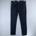 Signature Levi Jeans Straight Leg Slim Fit Mens Size W34 x L34 Black Dark Wash