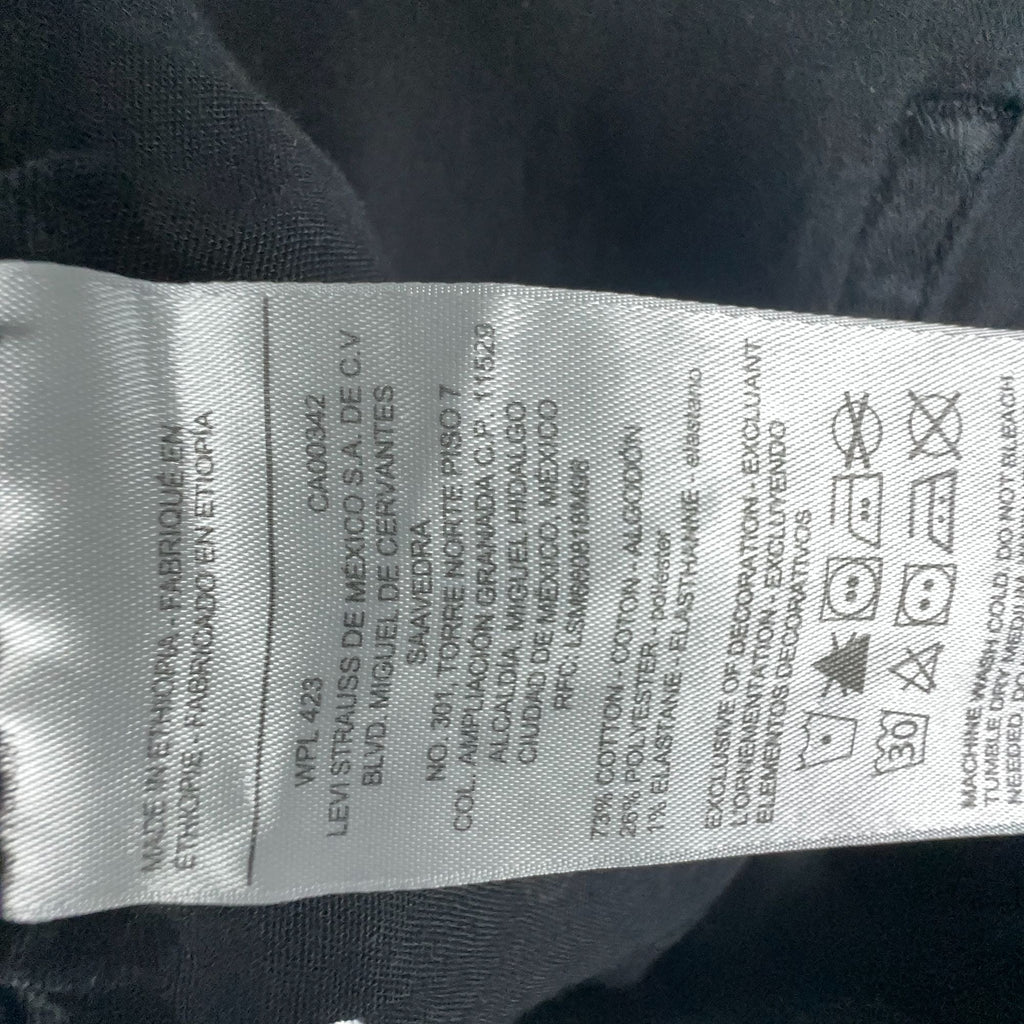 Signature Levi Jeans Straight Leg Slim Fit Mens Size W34 x L34 Black Dark Wash