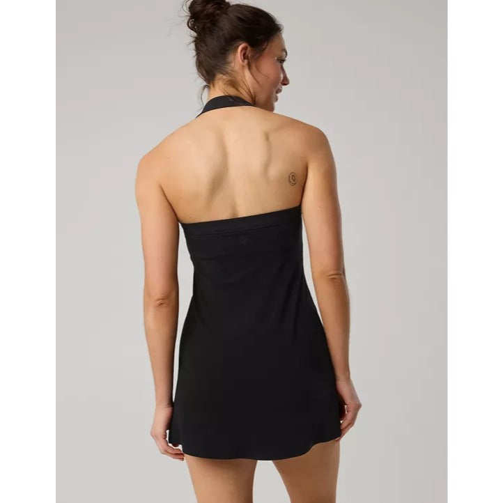 Halara Dress Size Large Black Halter Neck