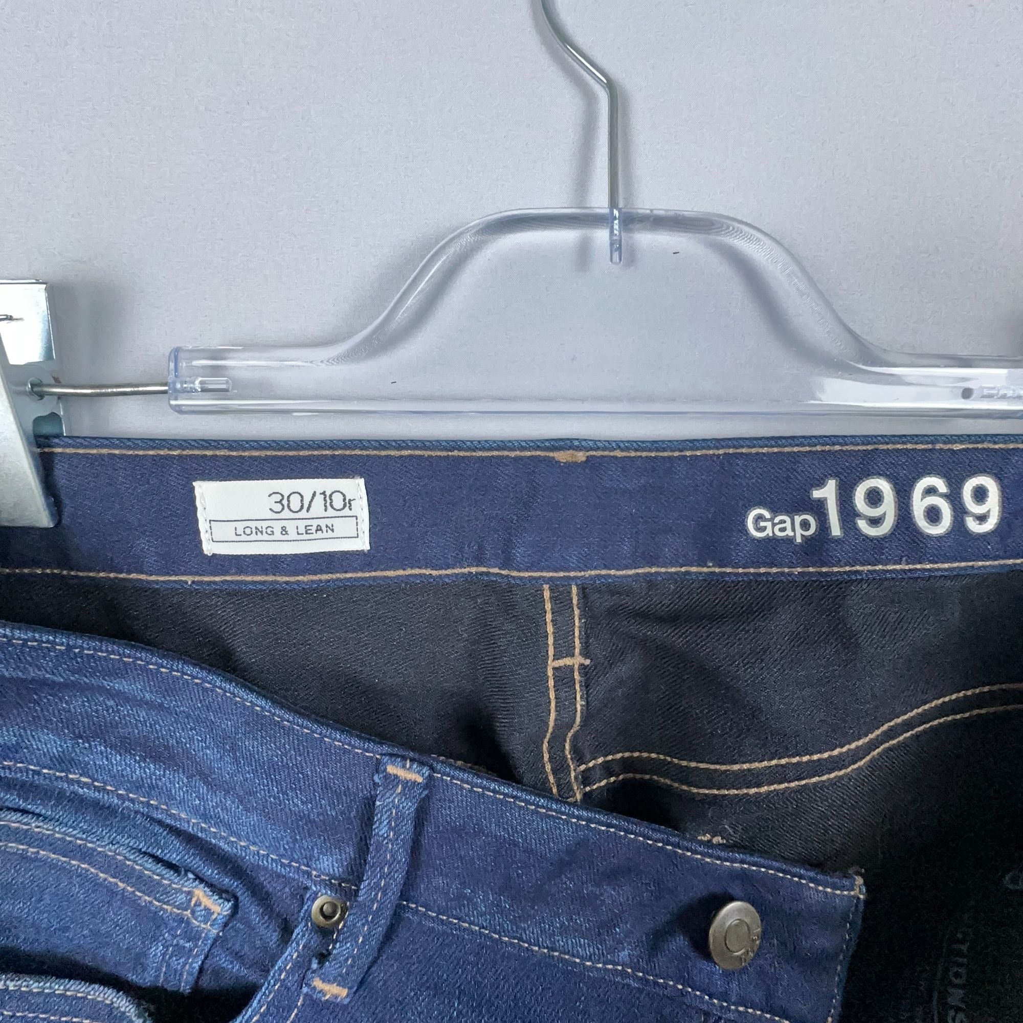 Gap 1969 Bootcut Jeans Size 30/10Regular Blue Dark Wash Long Lean Mid Rise