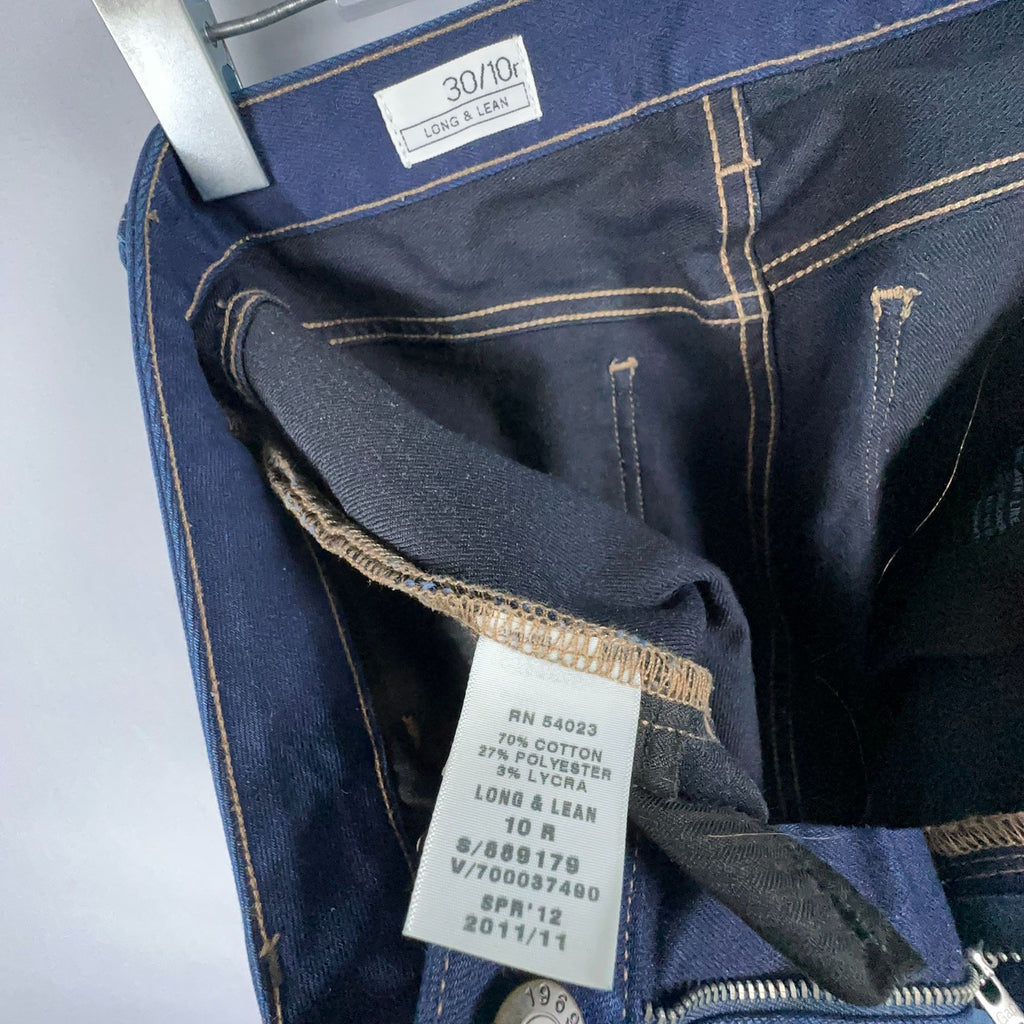 Gap 1969 Bootcut Jeans Size 30/10Regular Blue Dark Wash Long Lean Mid Rise