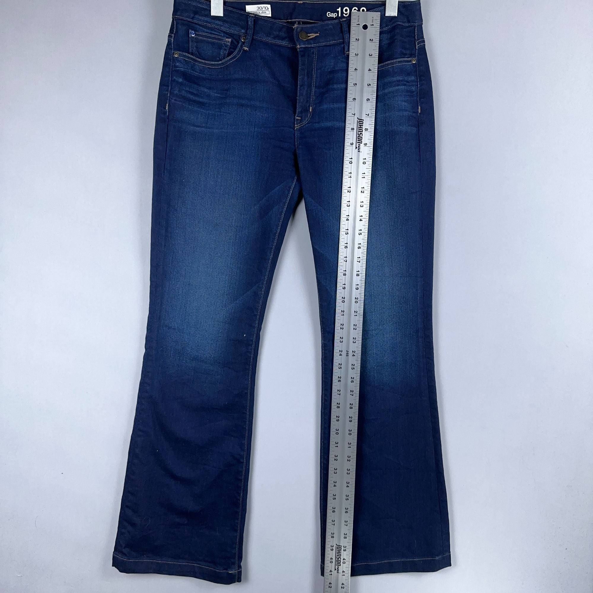 Gap 1969 Bootcut Jeans Size 30/10Regular Blue Dark Wash Long Lean Mid Rise