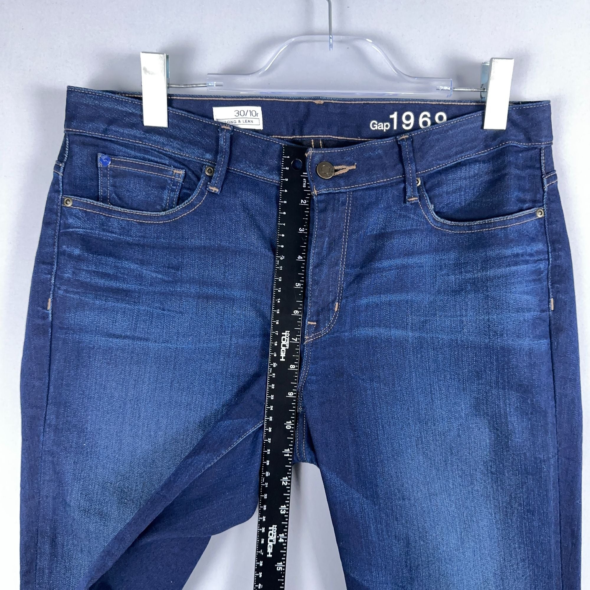 Gap 1969 Bootcut Jeans Size 30/10Regular Blue Dark Wash Long Lean Mid Rise
