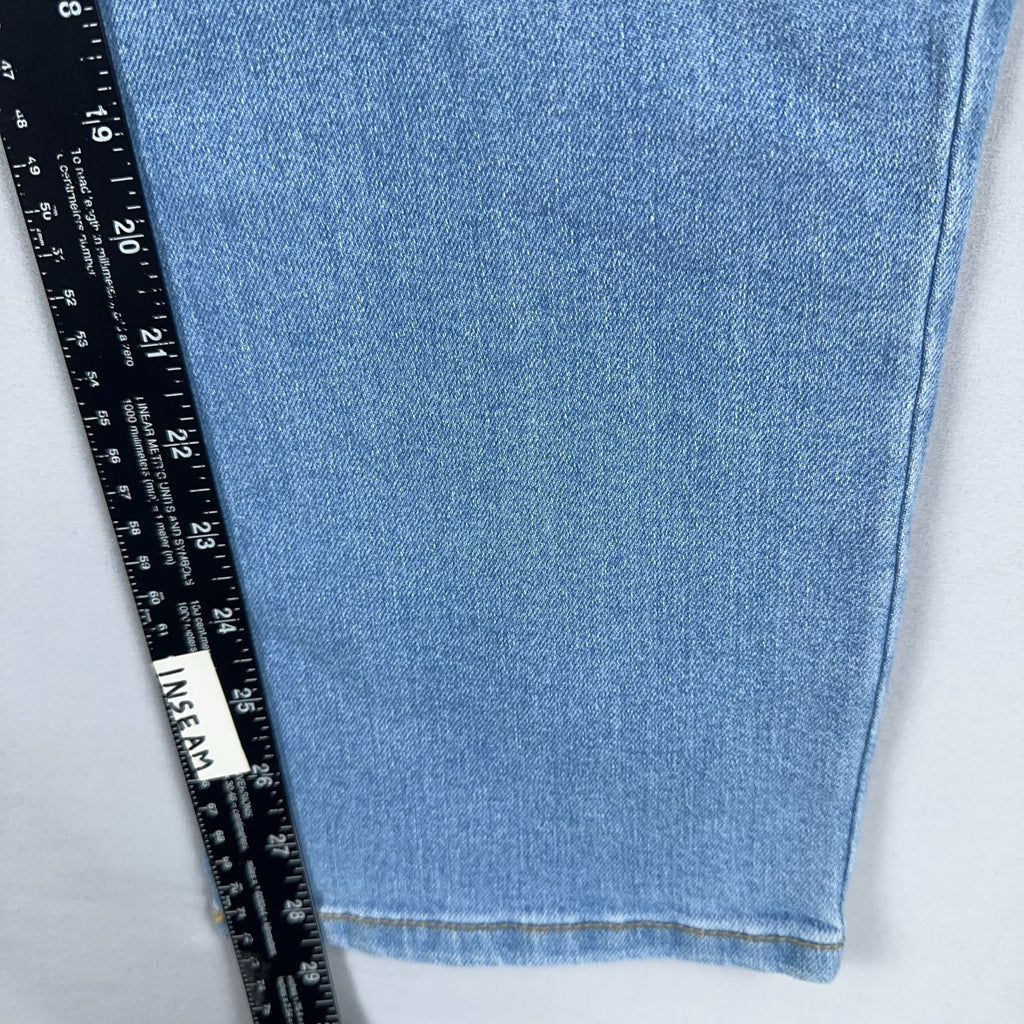 Terra Sky Size 14W Straight Leg Jeans High Rise Blue Light Wash