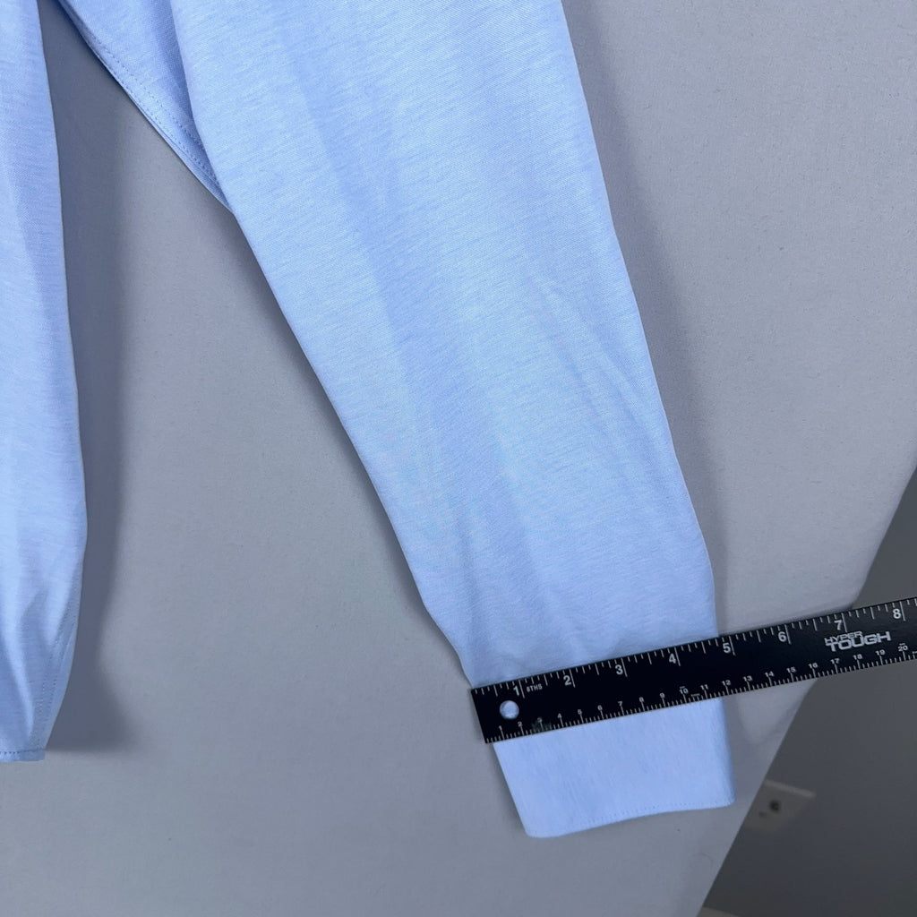 Zara Button-Down Shirt Size Large Light Blue Regular Fit Long Sleeve
