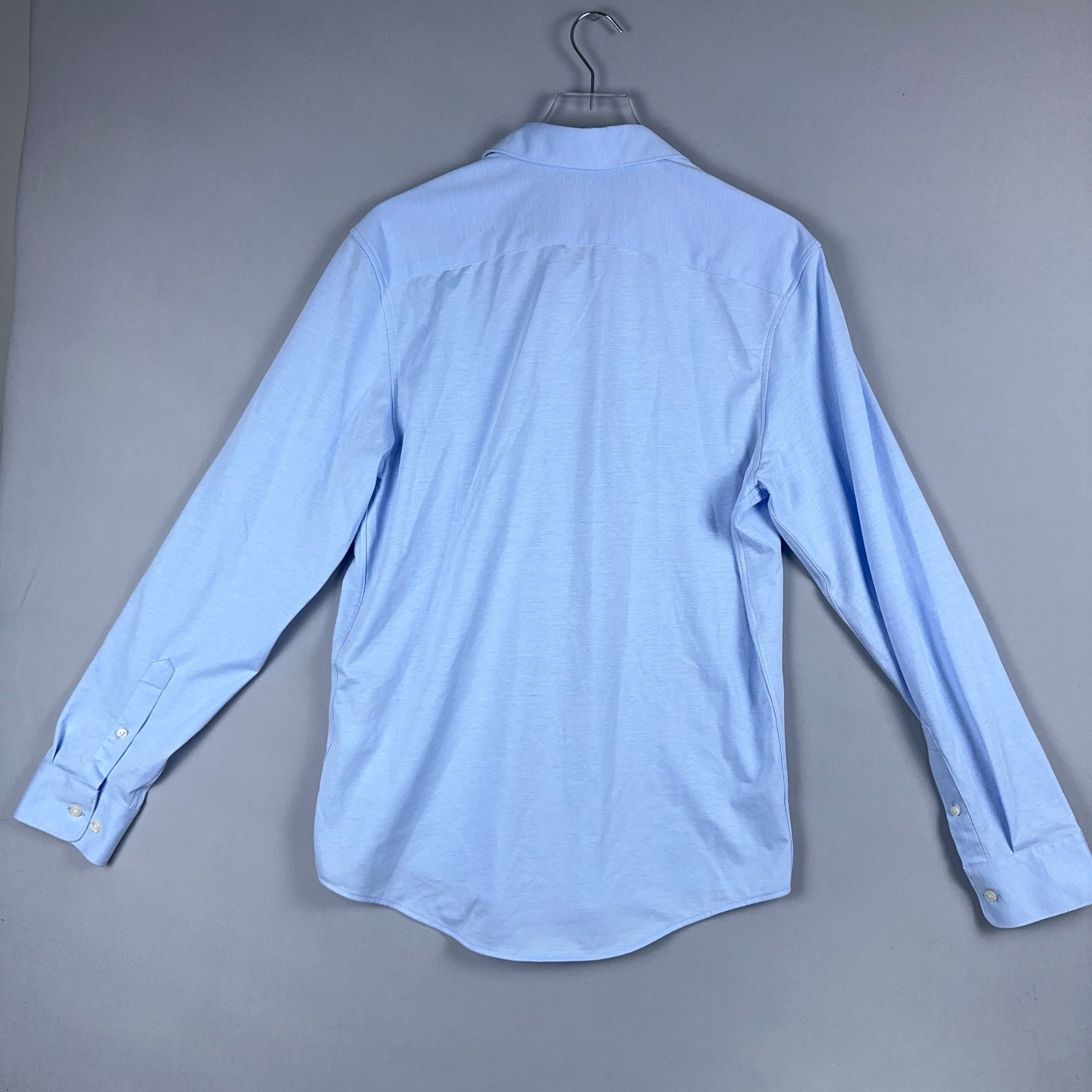 Zara Button-Down Shirt Size Large Light Blue Regular Fit Long Sleeve