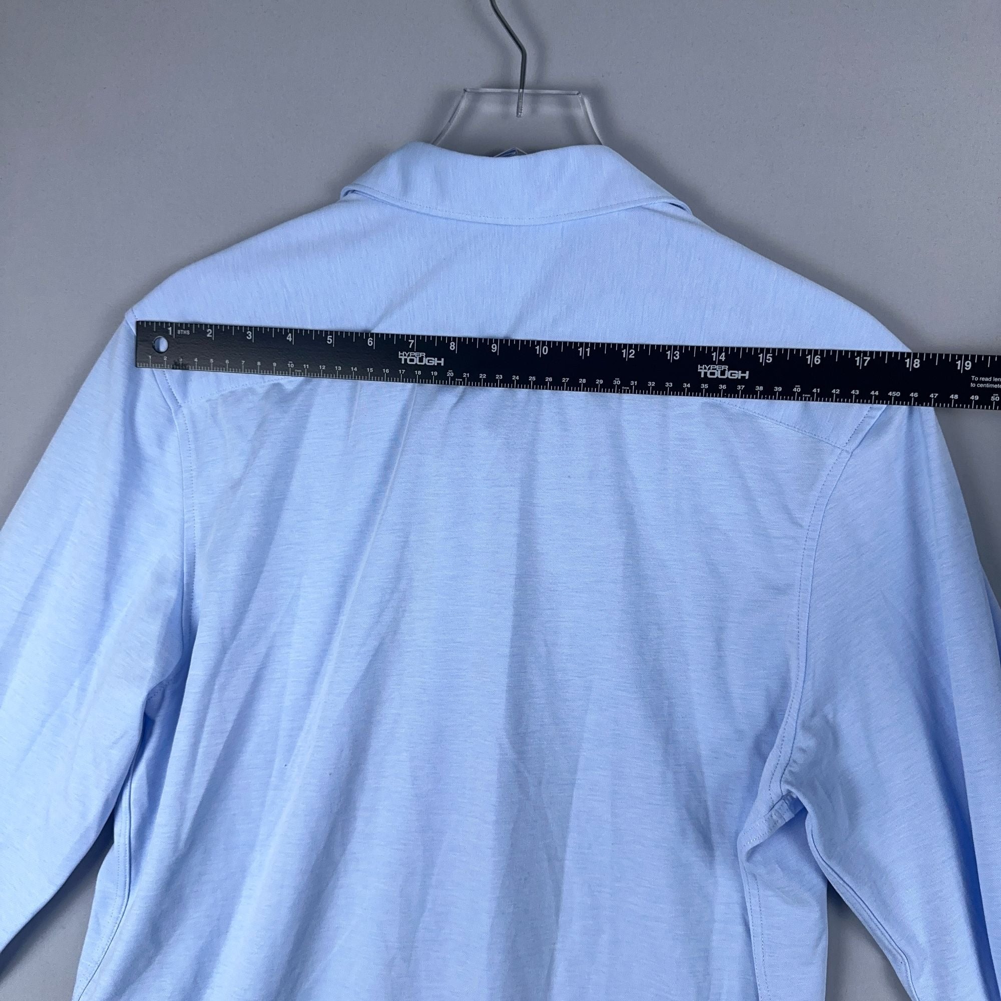 Zara Button-Down Shirt Size Large Light Blue Regular Fit Long Sleeve