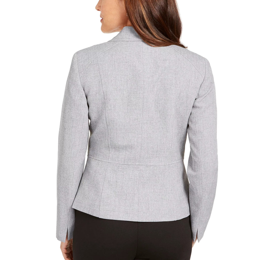 Kasper Blazer Jacket Womens Size 16 Gray Two-Button Fully Lined