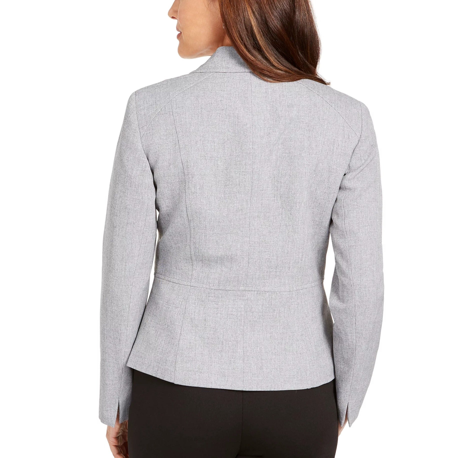 Kasper Blazer Jacket Womens Size 16 Gray Two-Button Fully Lined