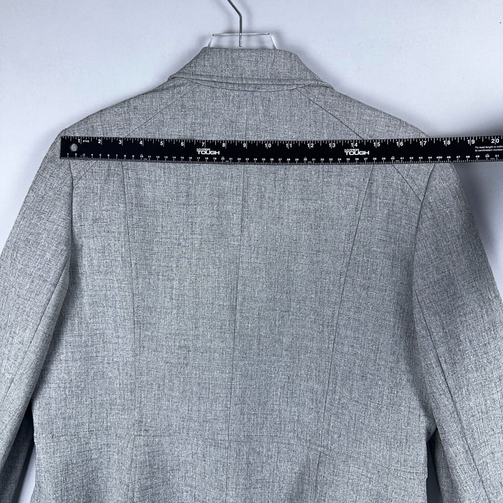 Kasper Blazer Jacket Womens Size 16 Gray Two-Button Fully Lined