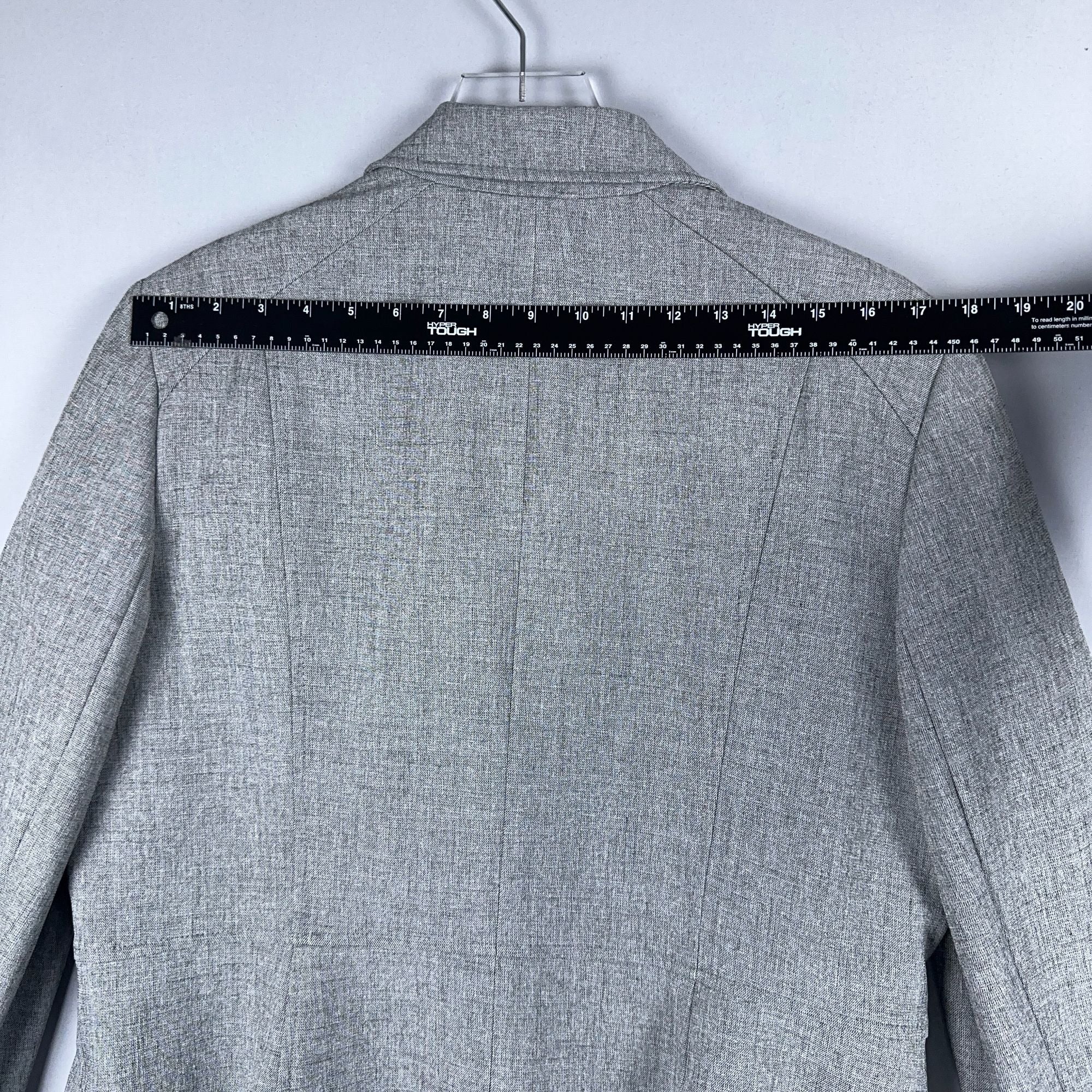 Kasper Blazer Jacket Womens Size 16 Gray Two-Button Fully Lined