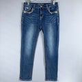 Grace In LA Jeans Womens Size 31 Embellished Pockets Skinny Leg Blue Medium Wash