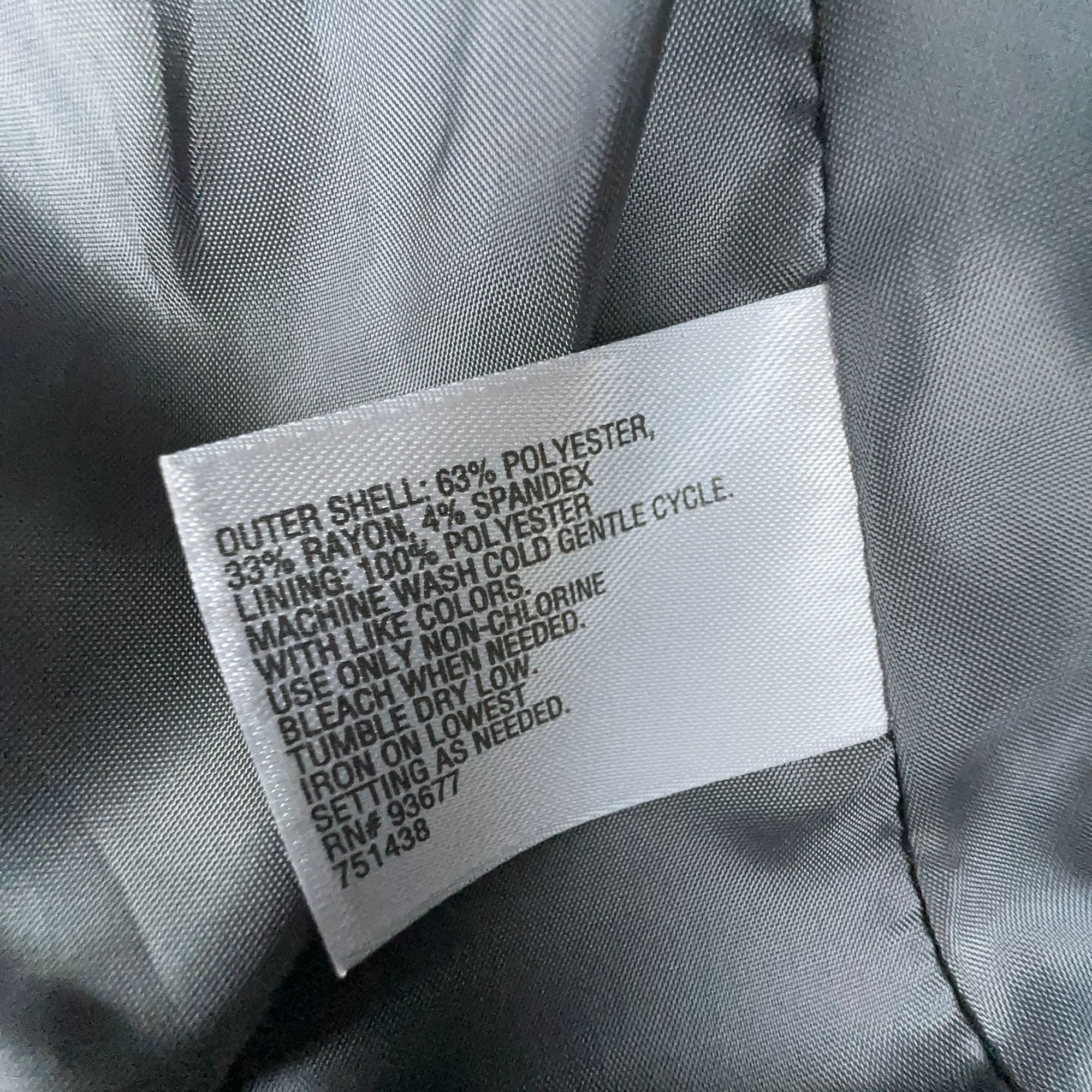 Worthington Blazer Jacket Womens Size 14 Gray Single Breasted Long Sleeve