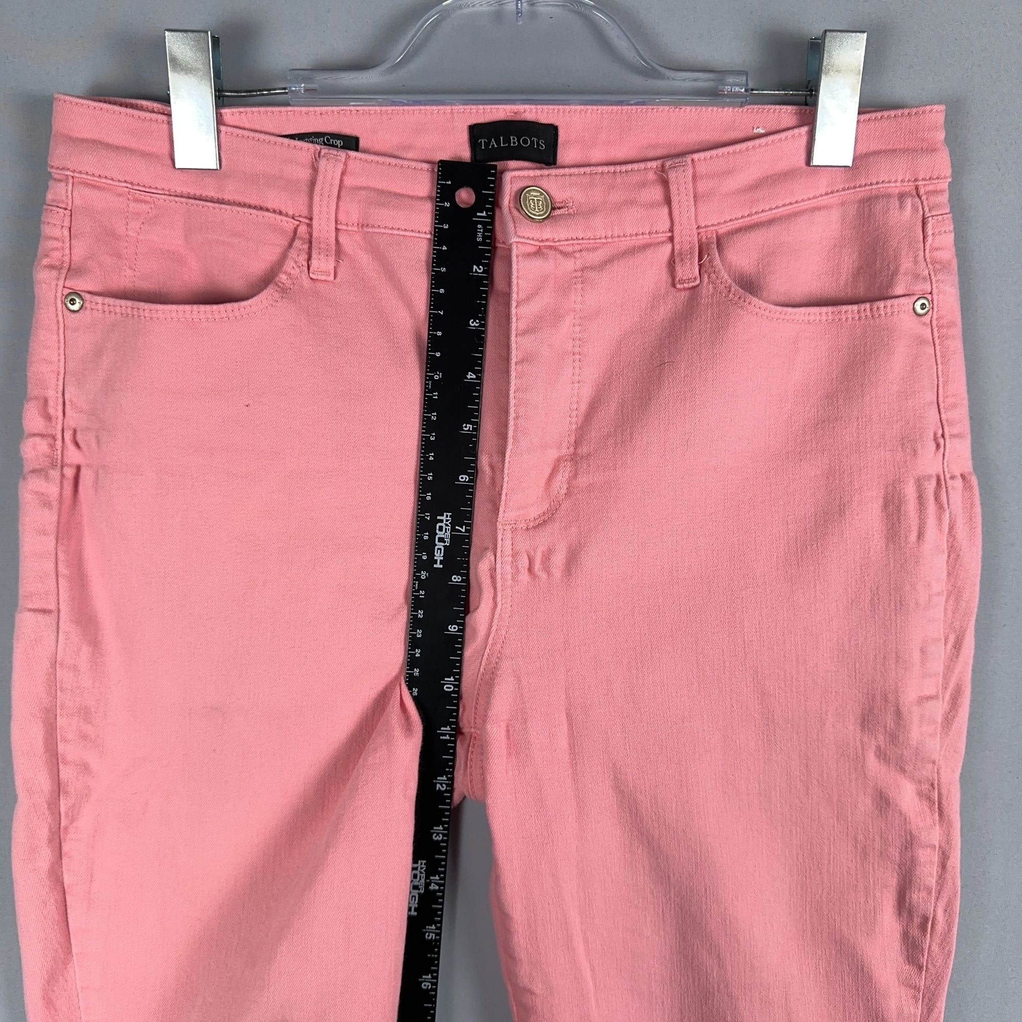Talbots Jeggings Crop Jeans High Rise Women Size 10 Pink Stretch