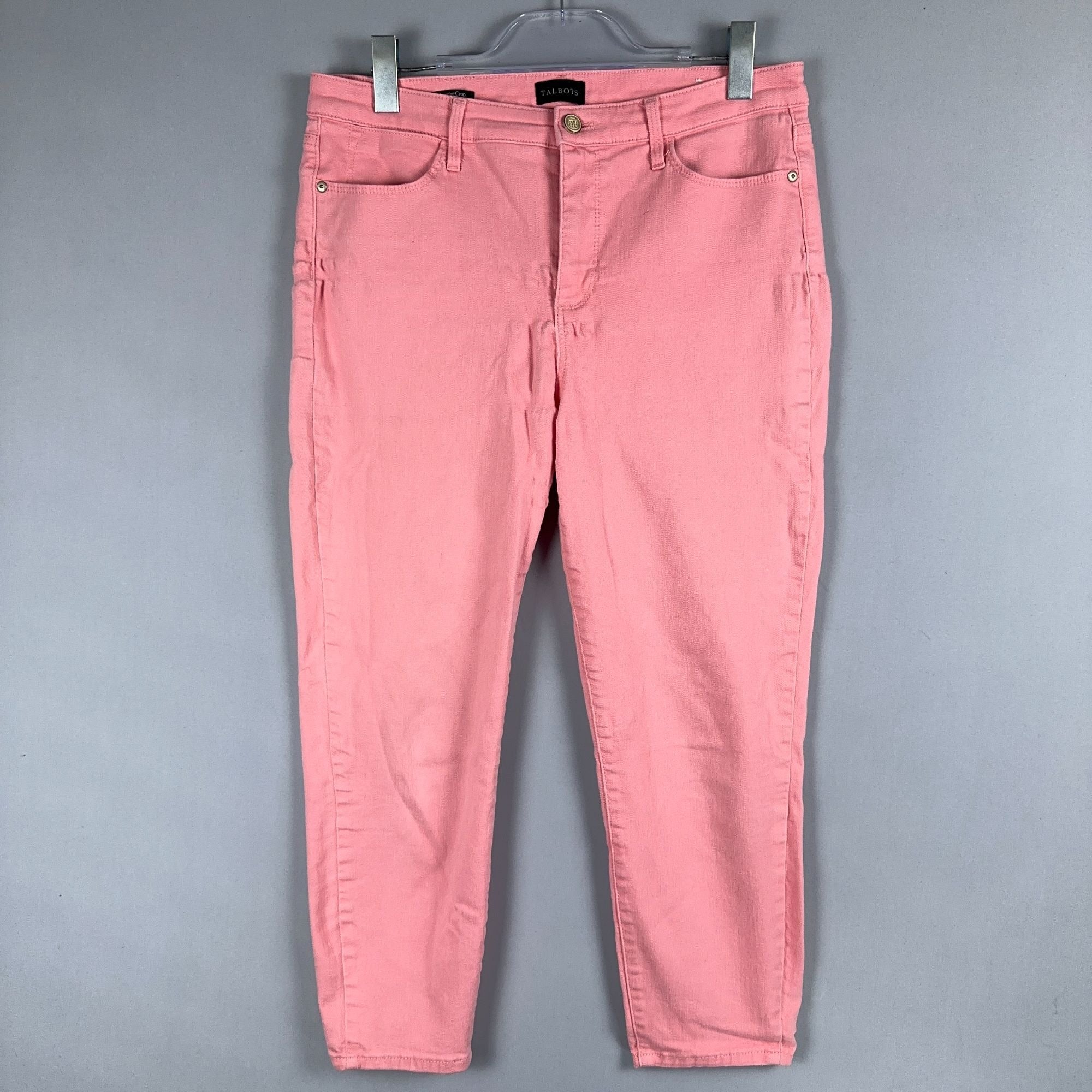 Talbots Jeggings Crop Jeans High Rise Women Size 10 Pink Stretch