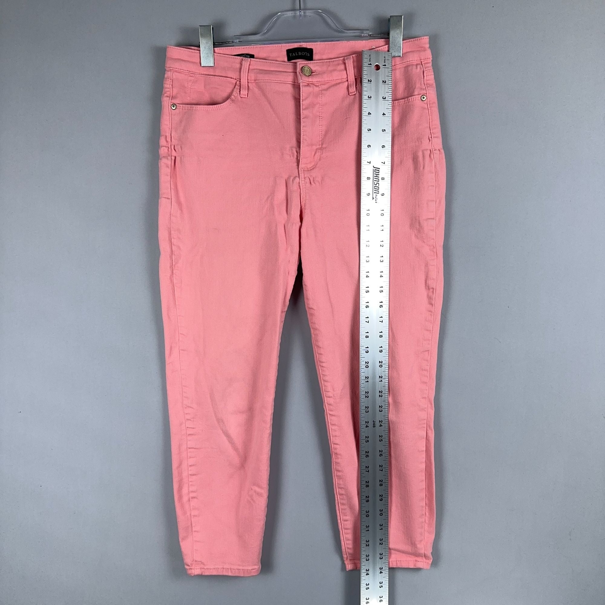 Talbots Jeggings Crop Jeans High Rise Women Size 10 Pink Stretch