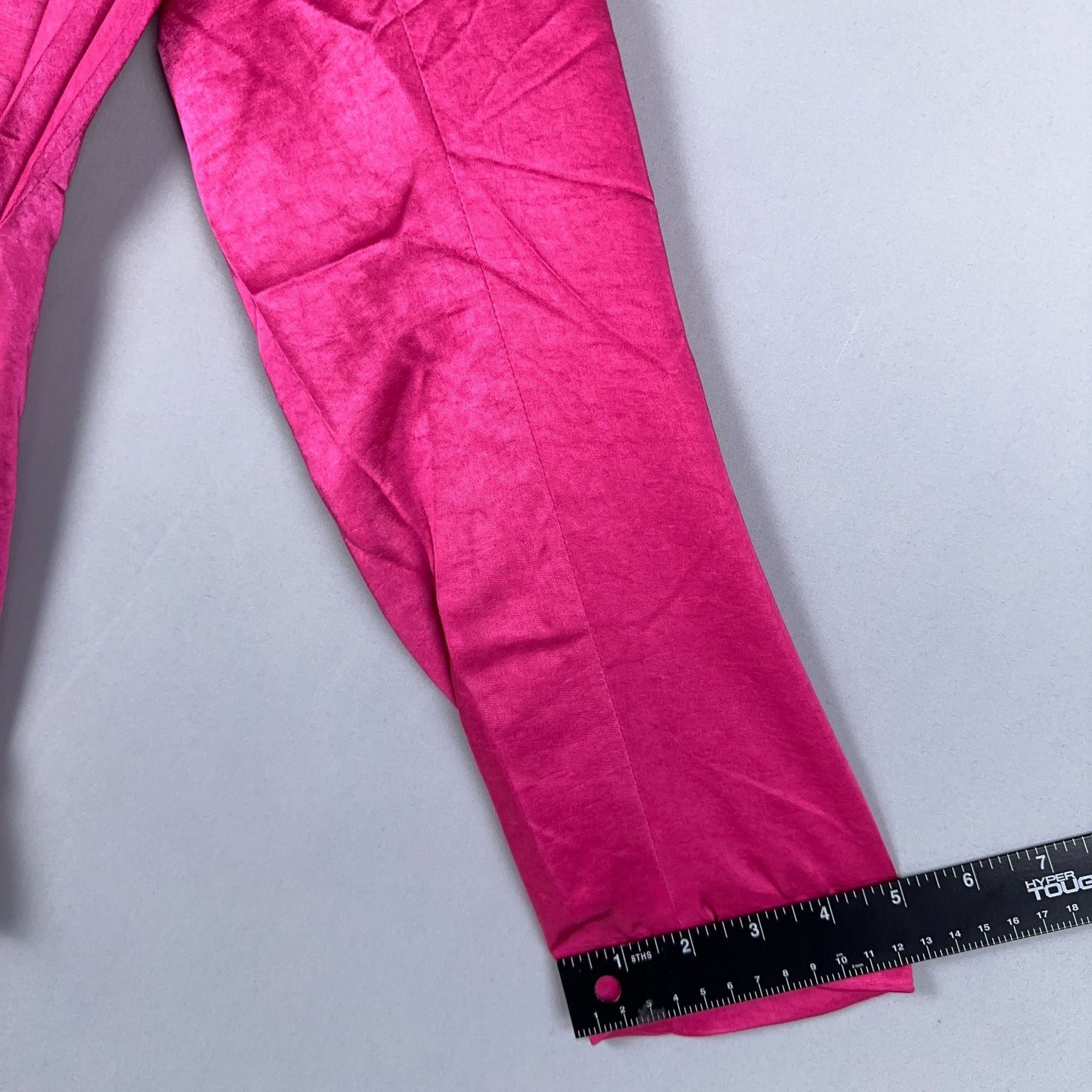 Sugarlips Blouse Top Tie Waist Celine Satin Women Size XS Fuchsia