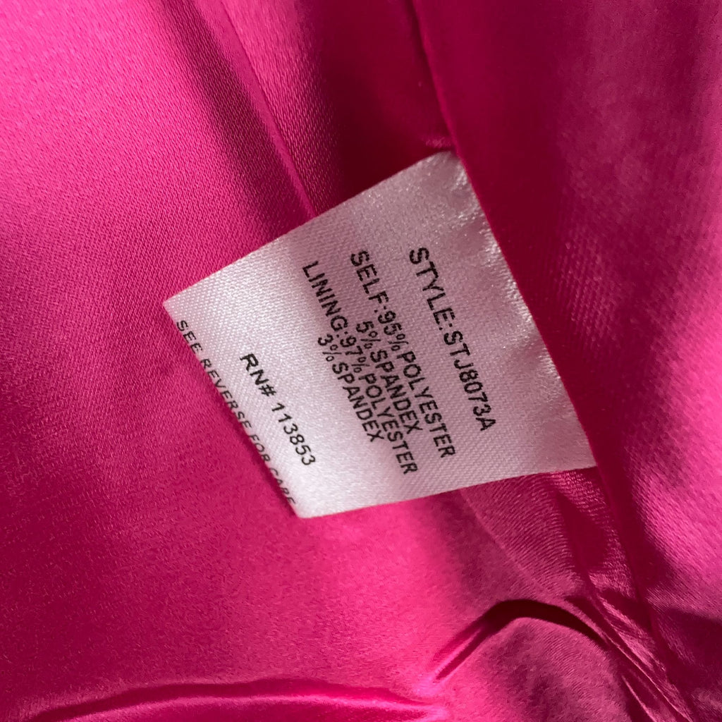 Sugarlips Blouse Top Tie Waist Celine Satin Women Size XS Fuchsia