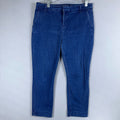 Boden Wellington Jeans Straight Leg Womens Size 12 High Rise Blue Med Wash