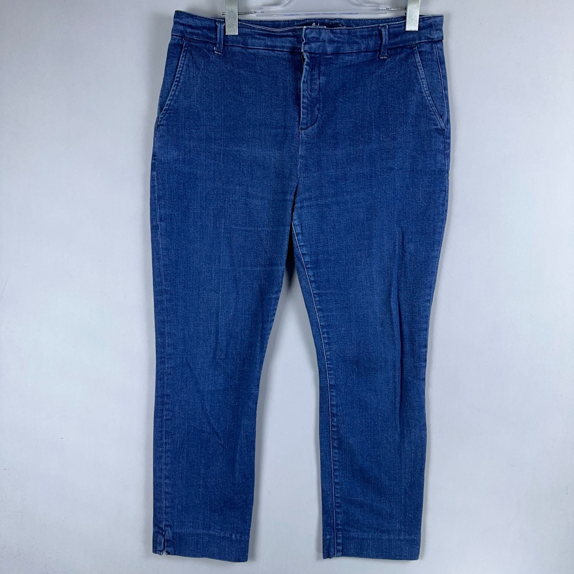 Boden Wellington Jeans Straight Leg Womens Size 12 High Rise Blue Med Wash