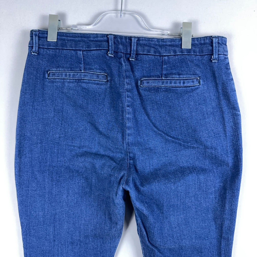 Boden Wellington Jeans Straight Leg Womens Size 12 High Rise Blue Med Wash