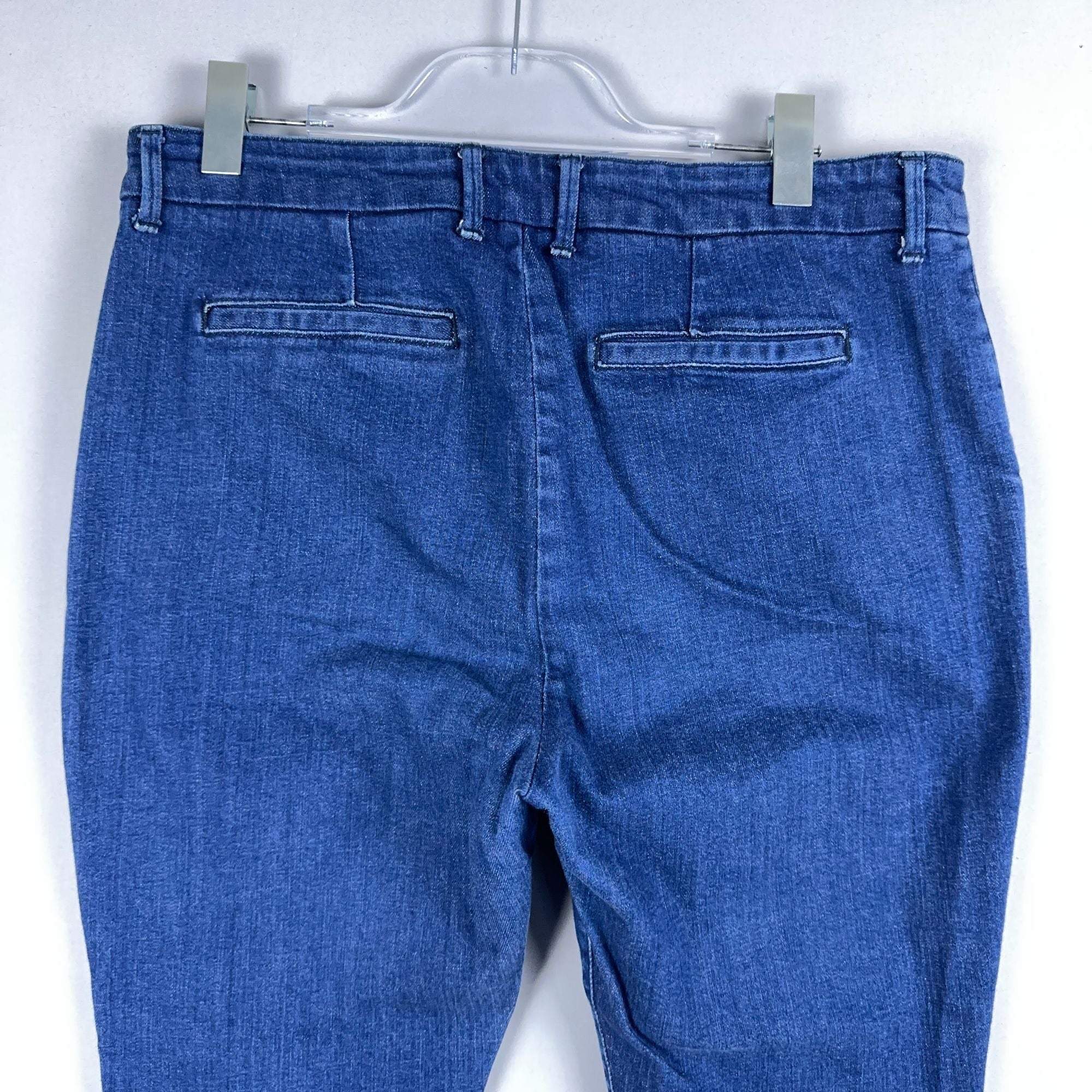 Boden Wellington Jeans Straight Leg Womens Size 12 High Rise Blue Med Wash