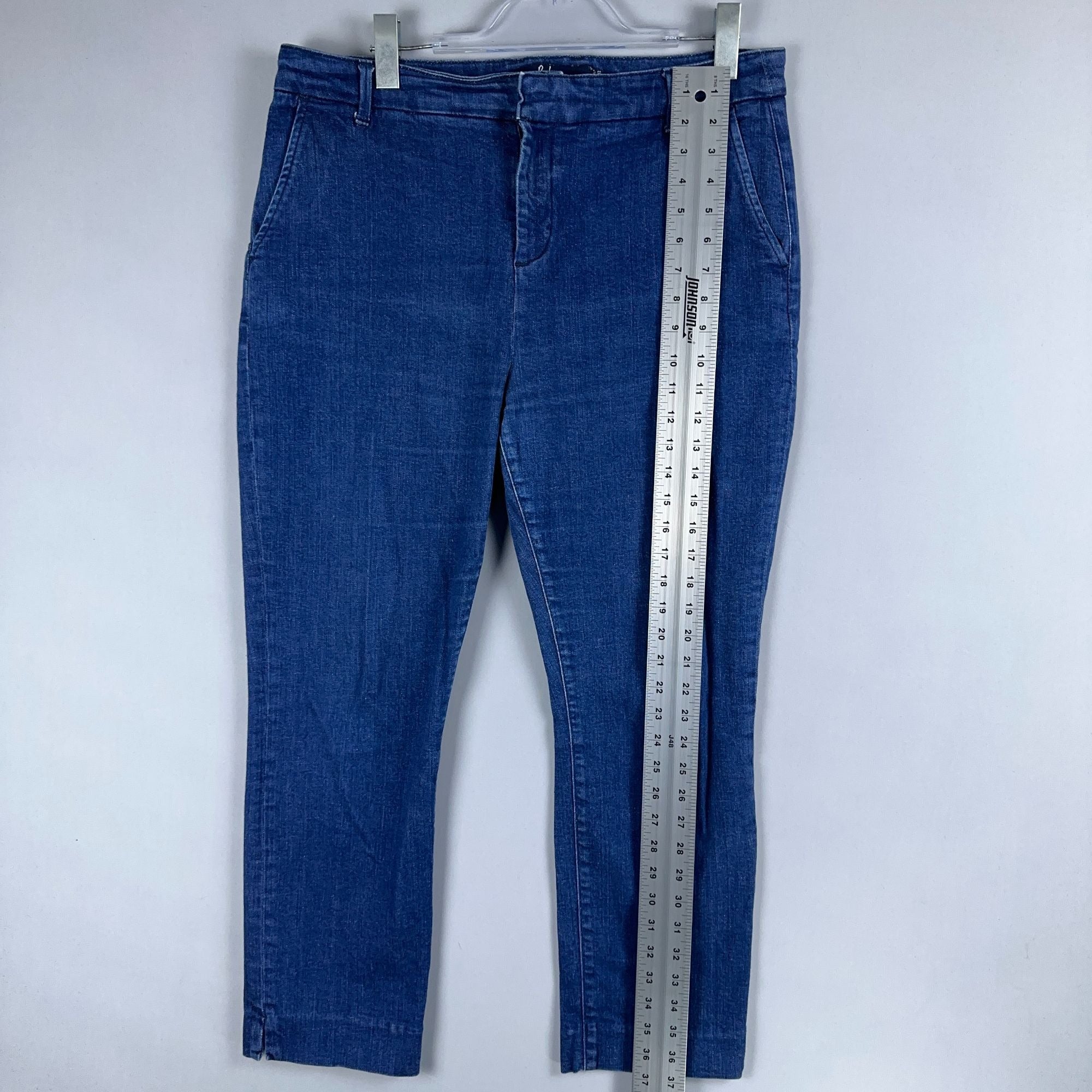 Boden Wellington Jeans Straight Leg Womens Size 12 High Rise Blue Med Wash