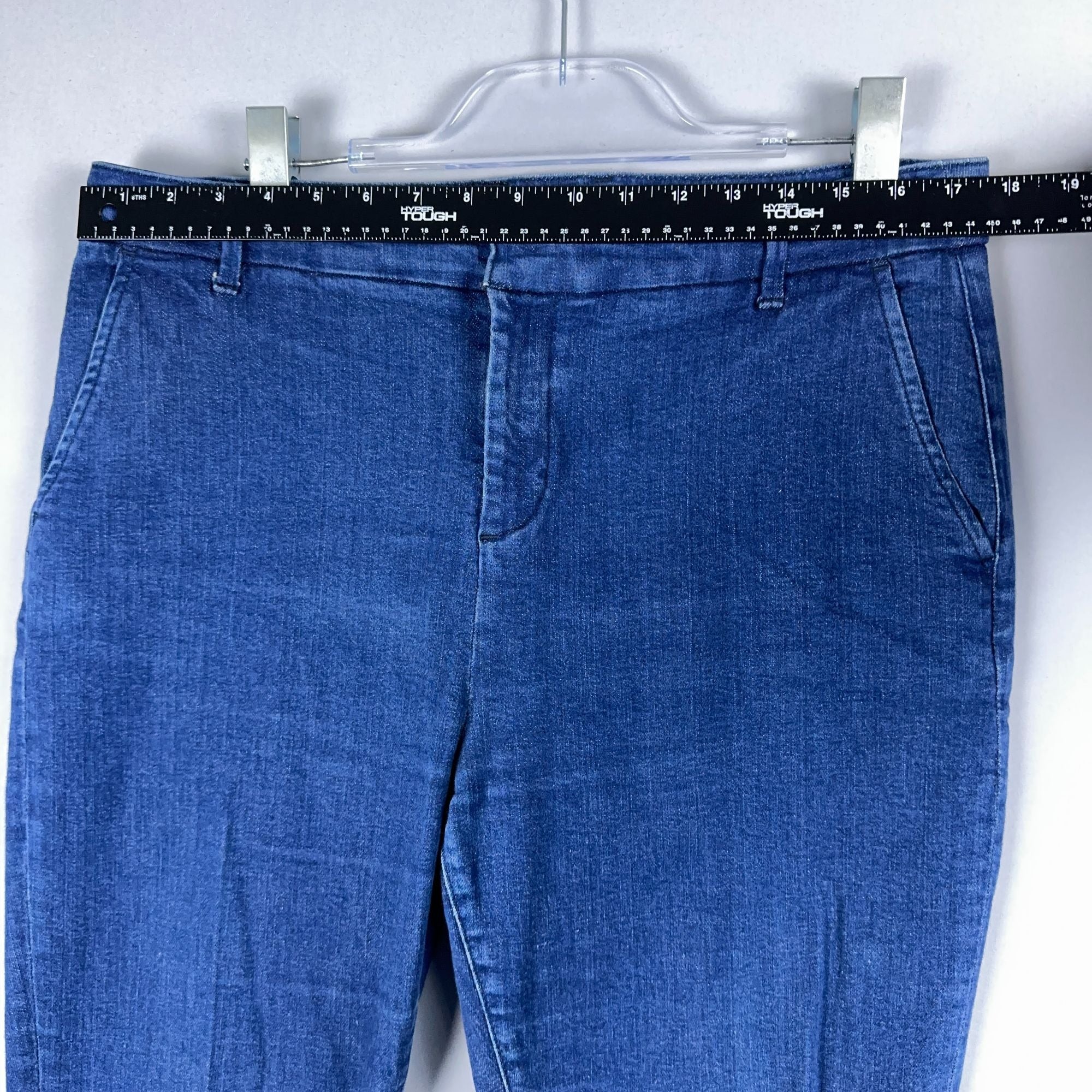 Boden Wellington Jeans Straight Leg Womens Size 12 High Rise Blue Med Wash