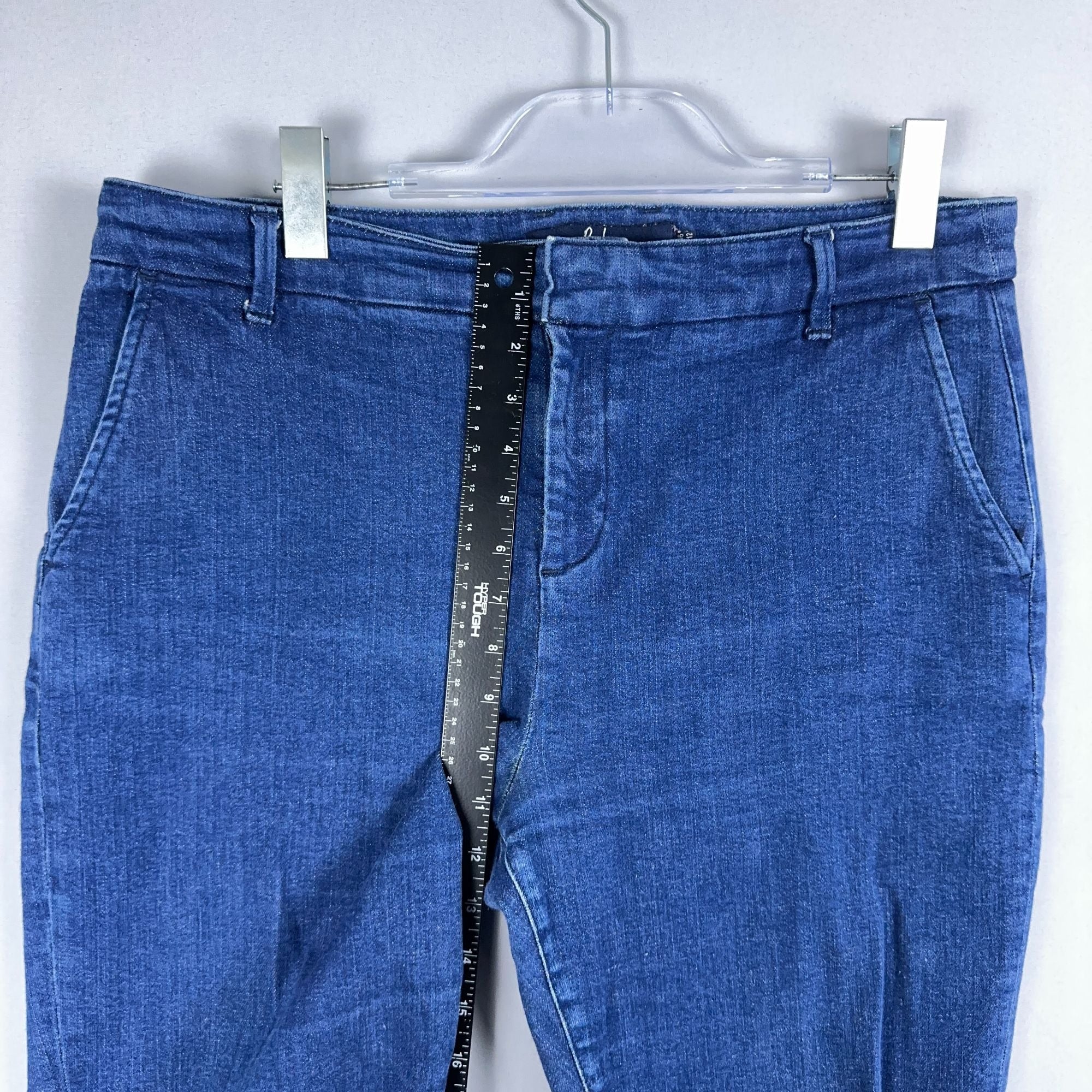 Boden Wellington Jeans Straight Leg Womens Size 12 High Rise Blue Med Wash
