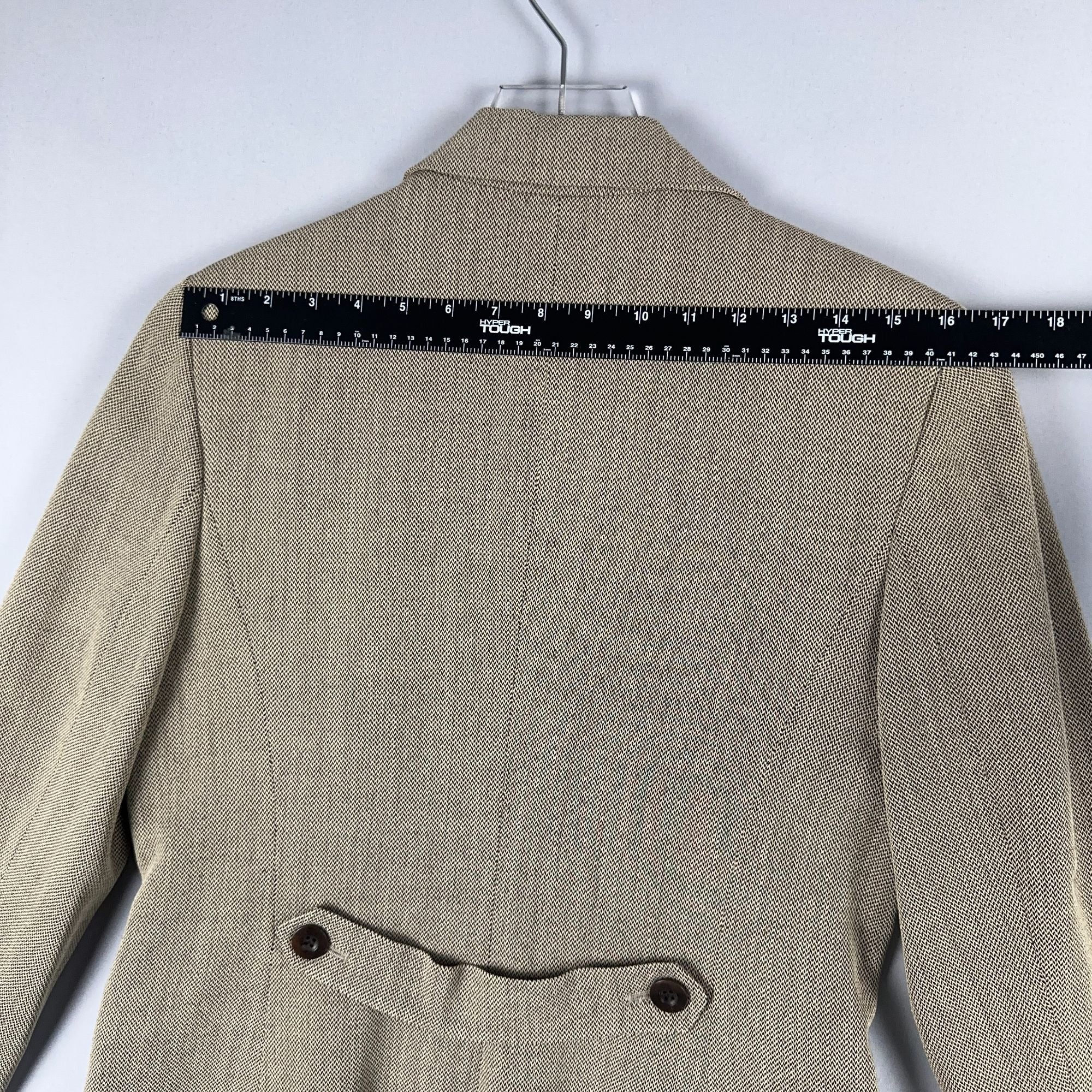 Ann Taylor Blazer Jacket Size Small Herringbone Brown Fully Lined Made USA