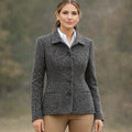 Liz Claiborne Tweed Blazer Jacket Size 8 Gray Long Sleeve